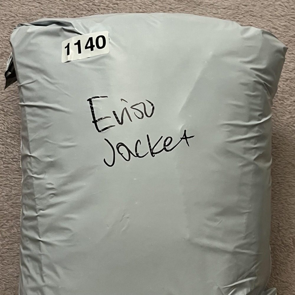 Evisu Heritage Jacket Mens XL Beige Bomber Bounty Hunter Embroidered Back Logo - Picture 15 of 15